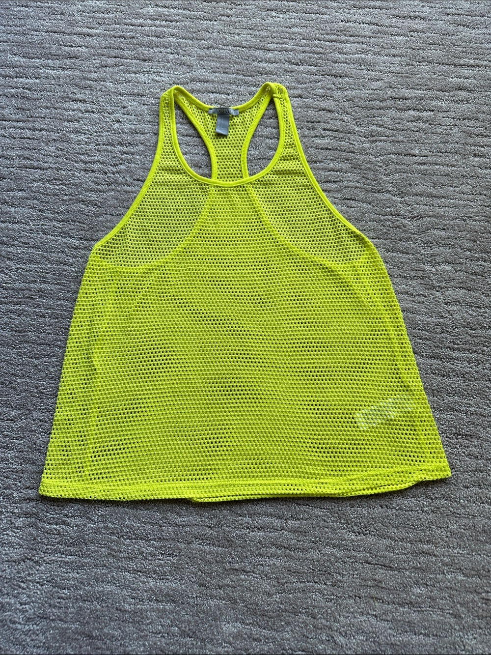Forever 21 Neon Yellow Mesh Racerback Tank